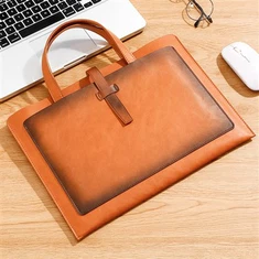 Leður viðskiptaskjalpoki